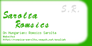 sarolta romsics business card